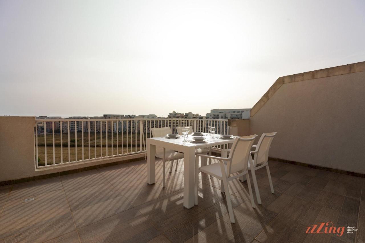 Ferienwohnung Sunny Penthouse Wterrace And Open Views St. Paul's Bay Exterior foto