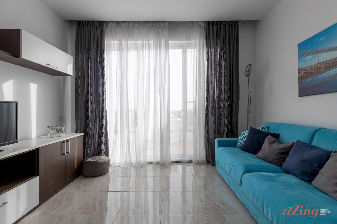 Ferienwohnung Sunny Penthouse Wterrace And Open Views St. Paul's Bay Exterior foto