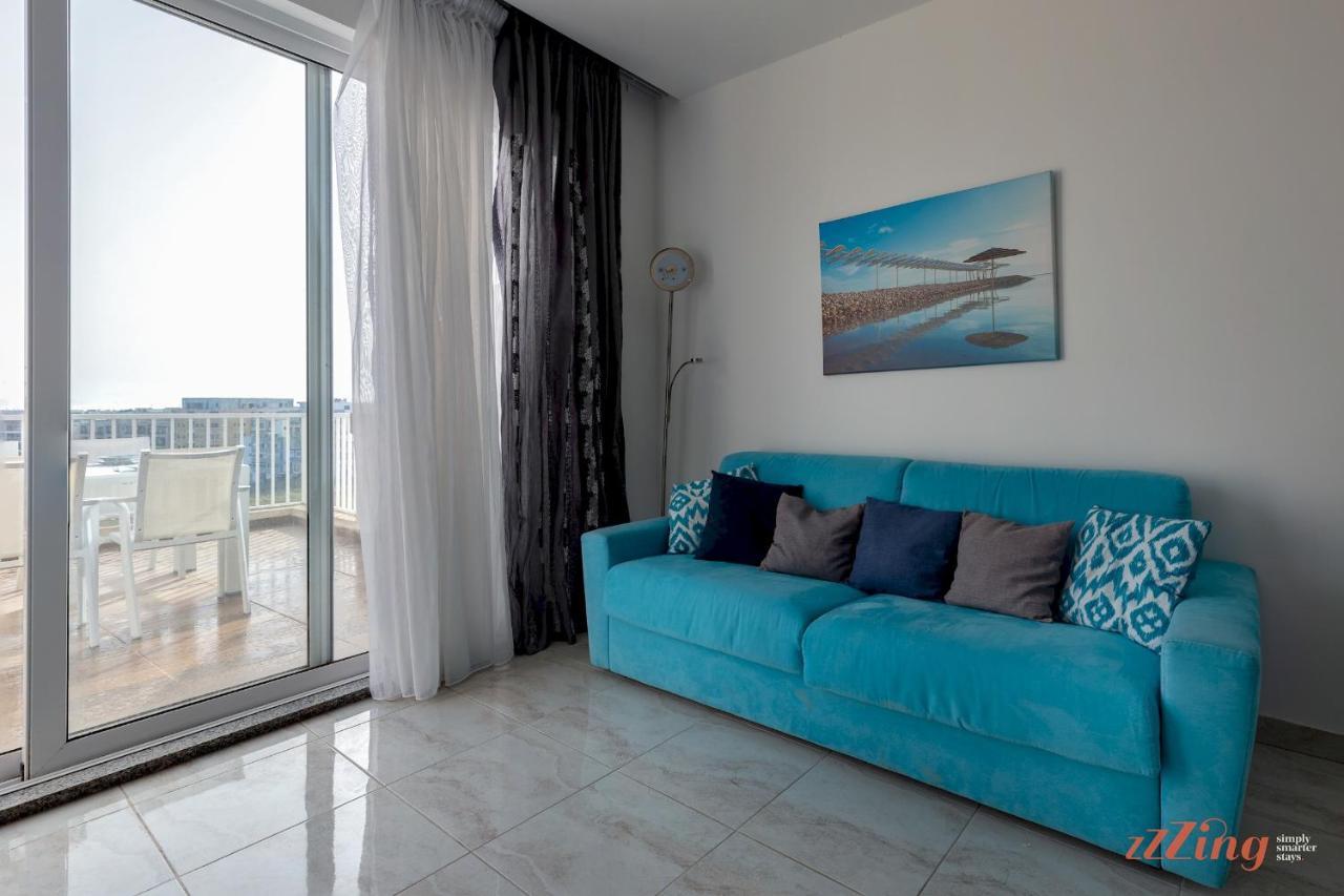 Ferienwohnung Sunny Penthouse Wterrace And Open Views St. Paul's Bay Exterior foto